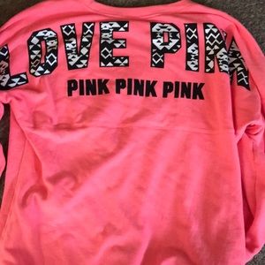 Aztec neon love pink sweatshirt